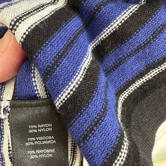 White House Black Market Black and White Striped Sweater - Picture 4 of 4